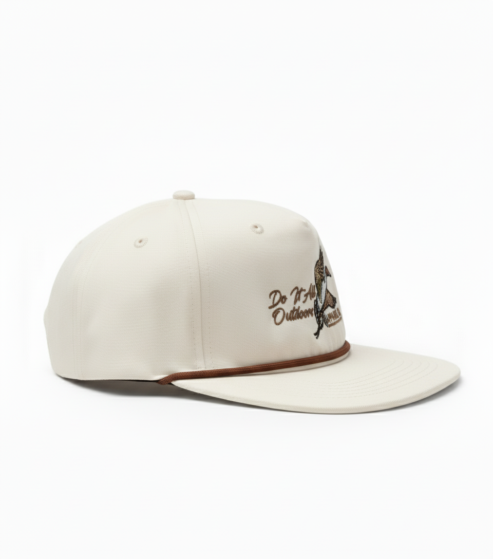 Bull Sprig - White/Cream Rope Hat