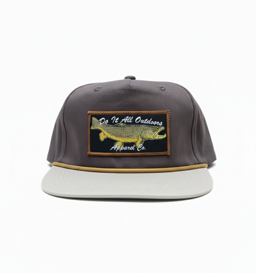 Brown Trout Rope Hat - Black/Gray