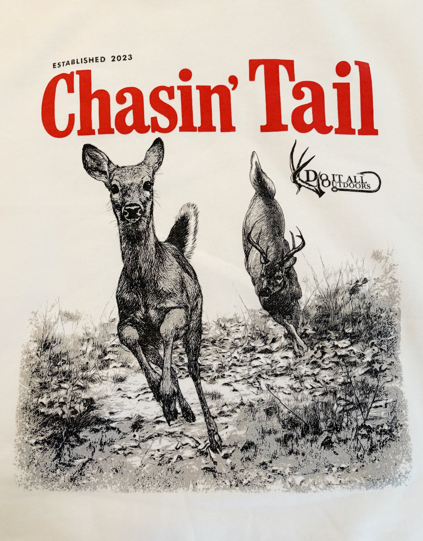 "Chasin' Tail" Comfort Colors Tee- Ivory