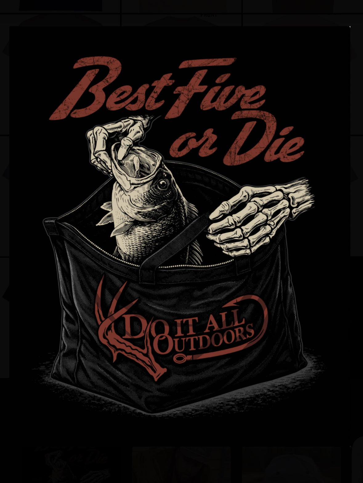 Largemouth Bass T-Shirt "Best 5 Or Die"