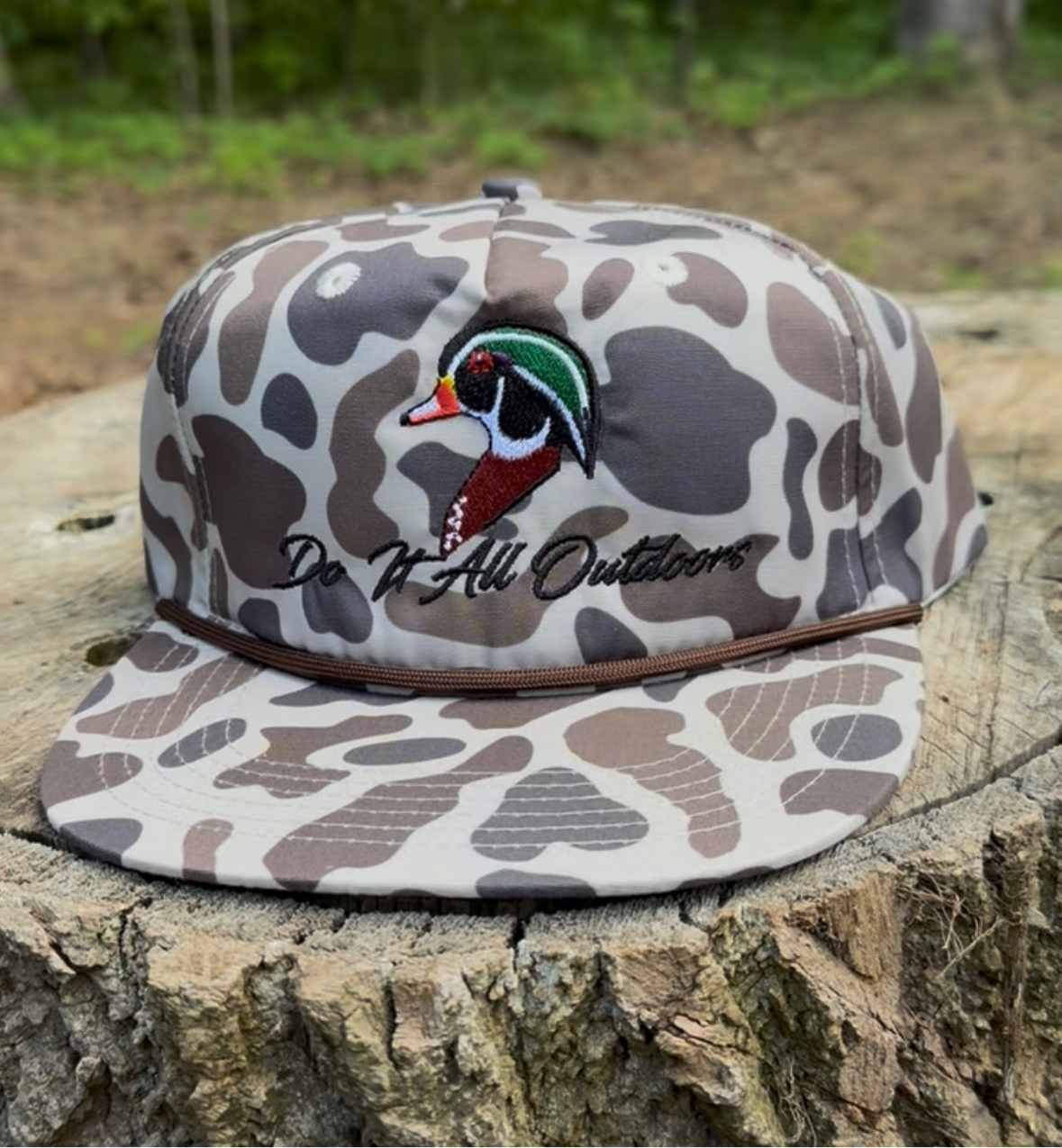 Old School Camo Rope Hat - Wood Duck