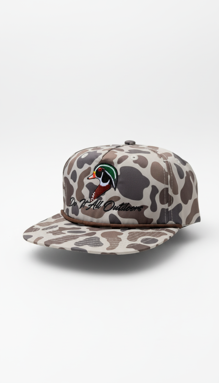 Old School Camo Rope Hat - Wood Duck
