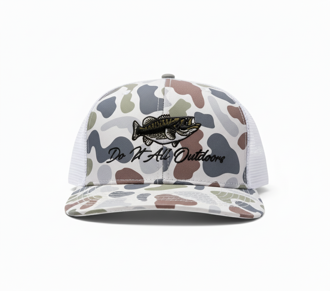 Kicker Fish - Old School Brackish Camo - Mesh Snap Back