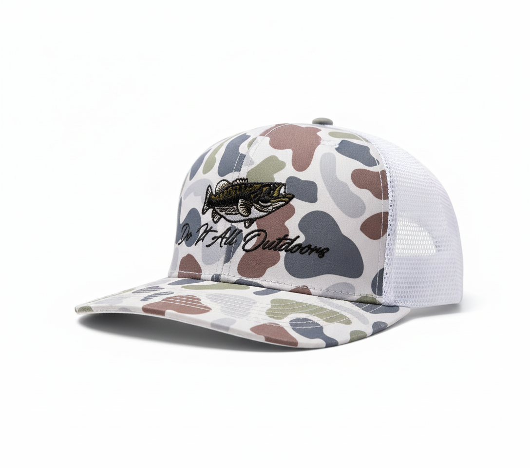 Kicker Fish - Old School Brackish Camo - Mesh Snap Back