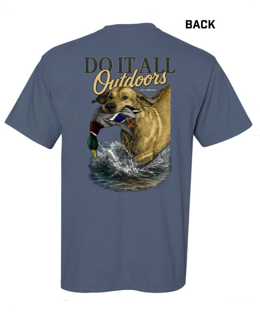 "The Retriever" Comfort Colors Tee- Washed Denim