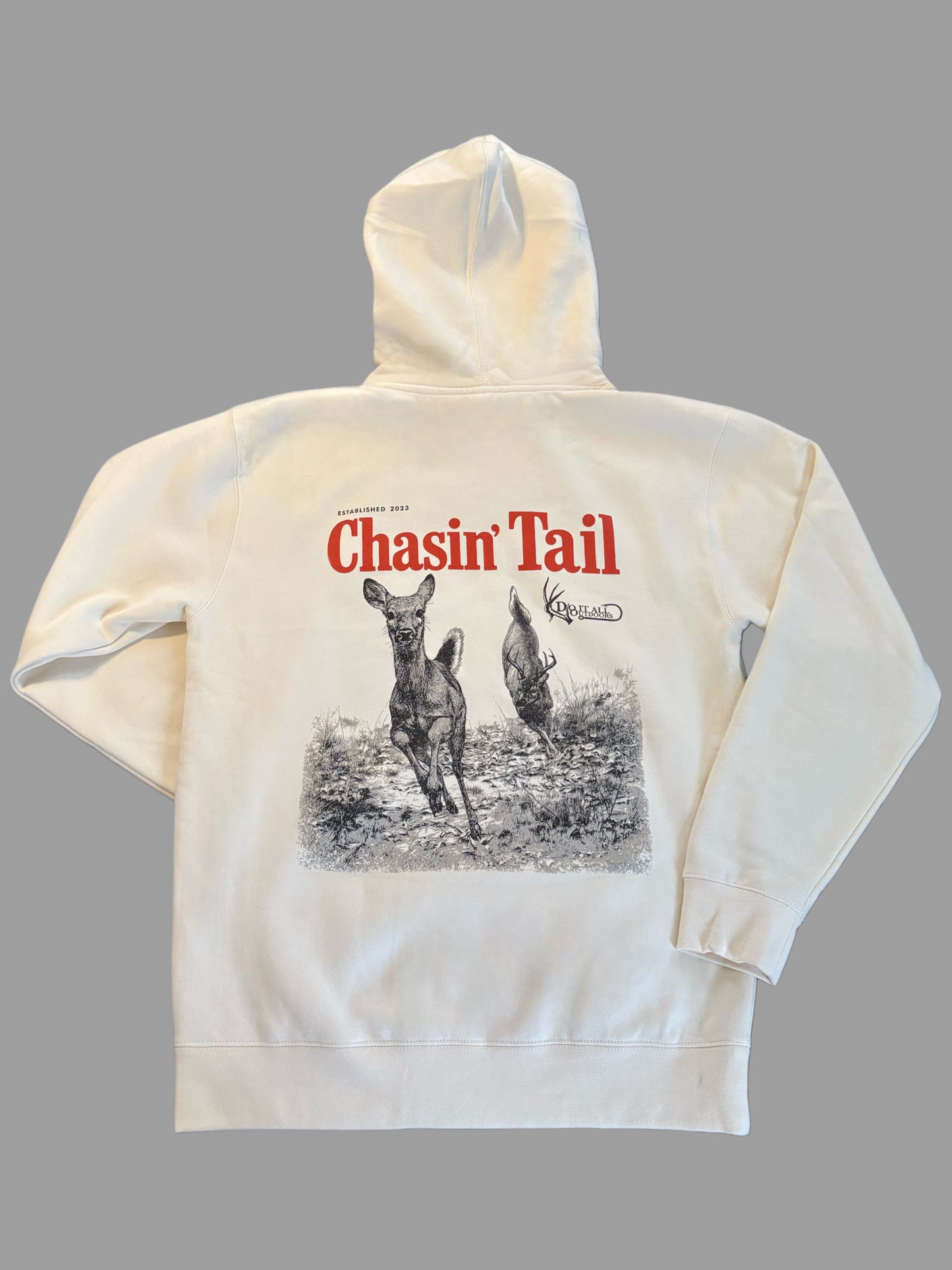 "Chasin' Tail" Independent Trading Co Hoodie- Bone