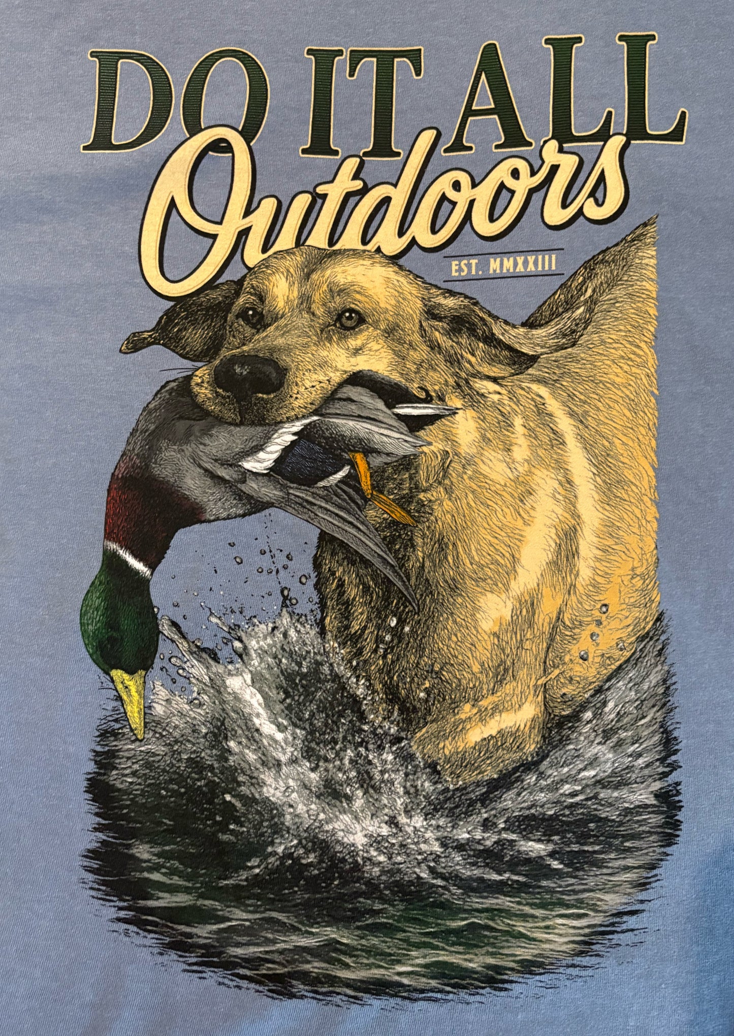 "The Retriever" Comfort Colors Tee- Washed Denim