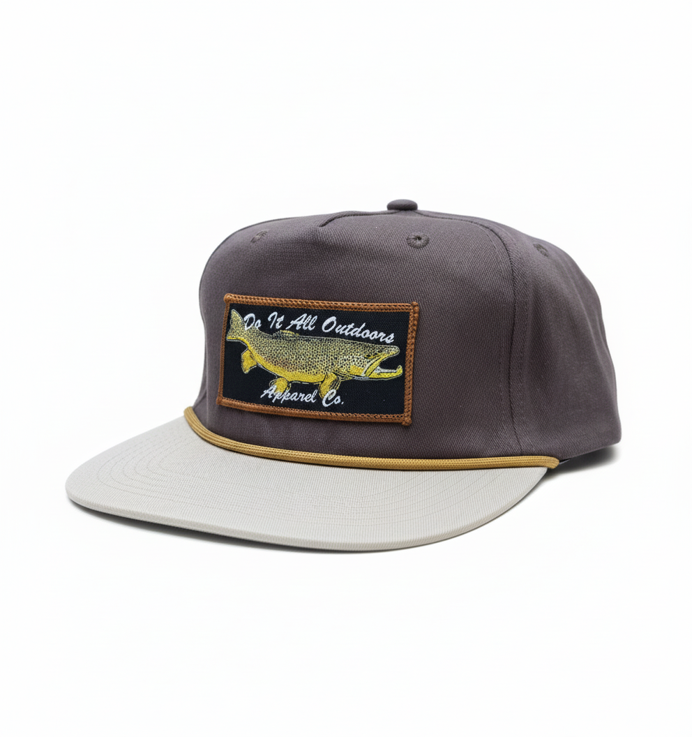 Brown Trout Rope Hat - Black/Gray
