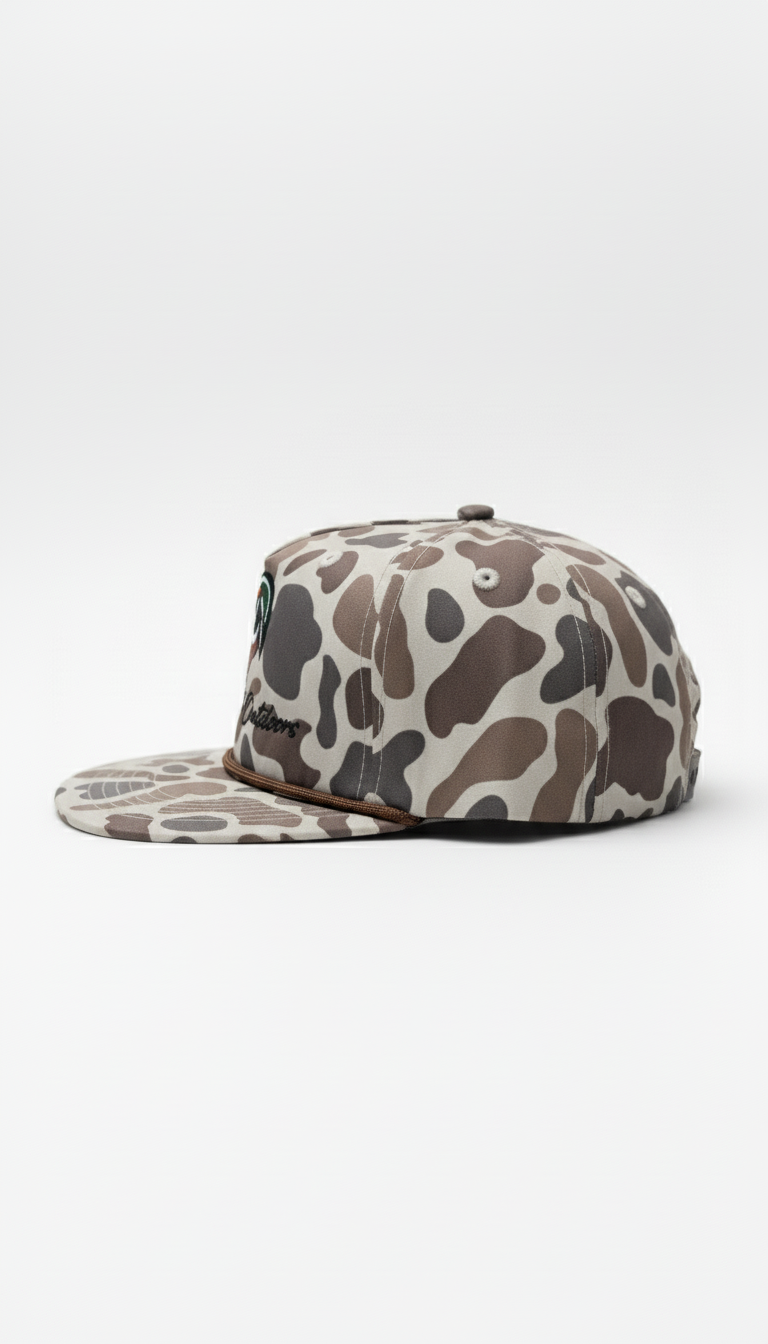 Old School Camo Rope Hat - Wood Duck