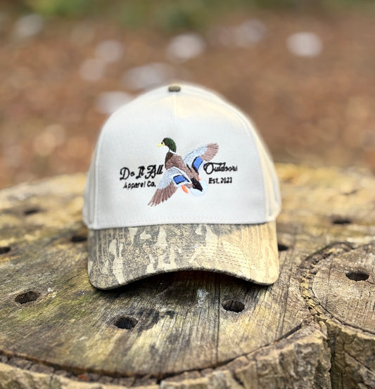 New Bottomland/ Off White Mallard 5 Panel Hat