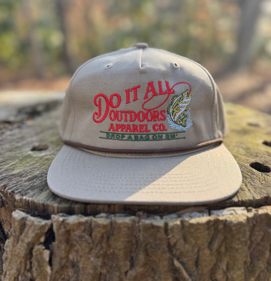 Largemouth Bass Rope Hat Khaki/Brown