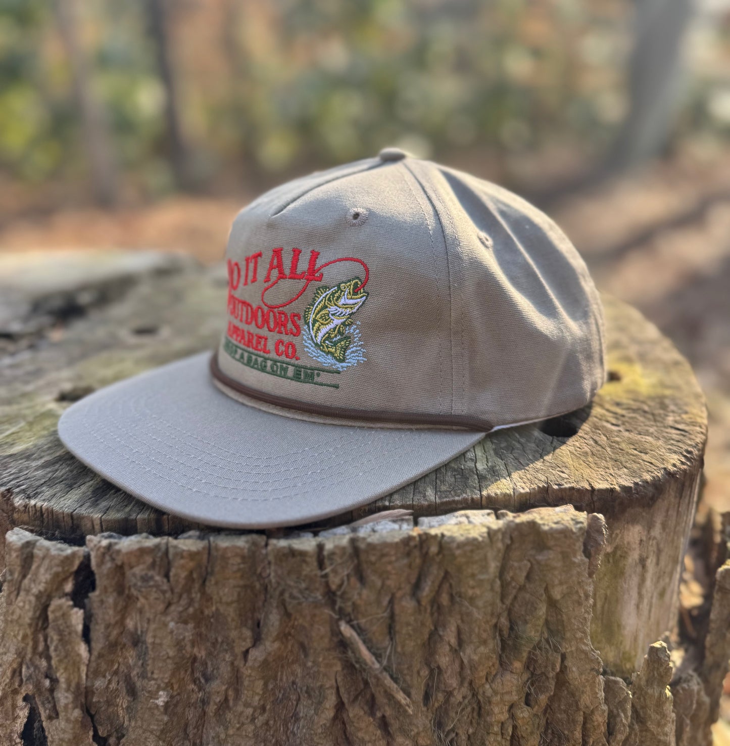 Largemouth Bass Rope Hat Khaki/Brown