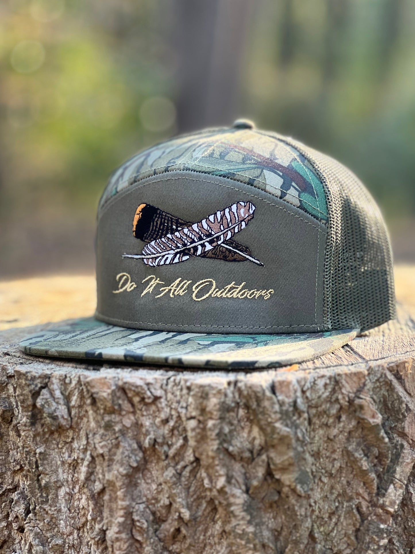 Turkey Feather - Mossy Oak Greenleaf - 7 Panel