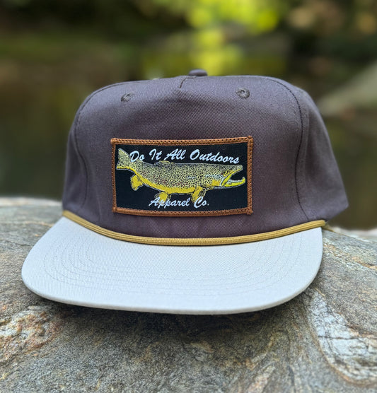 Brown Trout Rope Hat - Black/Gray
